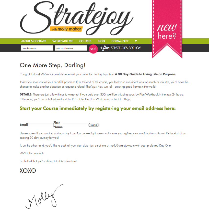 Registration Page